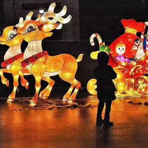 Chilong 2025 Linterna Irregular de Estilo Étnico Grande para Exhibición en Centros Comerciales, con Forma de Muñeco de Nieve Navideño, Iluminación Festiva - Product Image 1