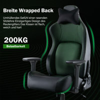 VANBOW Chaise de jeu haut de gamme ergonomique à bascule pour PC Chaise de bureau confortable à dossier haut Appui-tête réglable Cuir de maison
