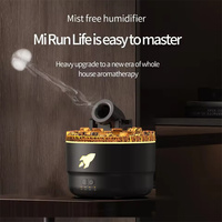 Hxtc88 3D méduse Cool brume fumée brouillard Portable Usb Mini humidificateur flamme volcanique canon de lave Table de bureau petit diffuseur d'arôme