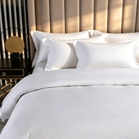 Parure de lit de luxe 100 % coton écologique pour hôtel, 6040 fils, linge de lit hôtelier durable, 4 pièces : drap-housse, taies d'oreiller, housse de couette, taille King