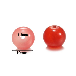 Perles de verre rondes 10 mm imitation jade, perles en vrac pour la fabrication de bijoux et bracelets DIY - Product Image 1