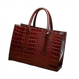Pochette de mode portable légère et imperméable en cuir véritable BS INTERNATIONAL avec fermeture éclair et bandoulière unique, capacité 3L+, pour femme - Product Image 2