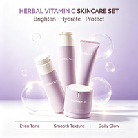 YSJ Ensemble Crème et Sérum Visage Hydratant Anti-rides Éclaircissant Rajeunissant à la Vitamine C et Niacinamide pour Adultes Tous Types de Peau