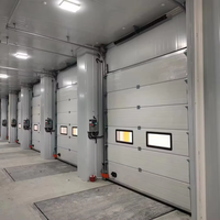 Porte sectionnelle industrielle à levage automatique en acier, moderne, étanche, pour atelier, logistique d'usine personnalisée
