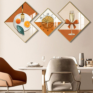 Bắc Âu thời trang tường trang trí phòng khách thiết kế đồng hồ sang trọng phong cách nghệ thuật thủ công đồng hồ treo tường phong trào Sứ Pha Lê - Product Image 3