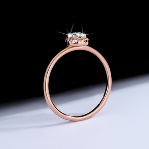 Anello Nuziale Classico e Alla Moda in Argento Sterling 925 con Moissanite Colore D Placcato Oro Rosa dalla Fabbrica di Gioielli MUSHAN - Product Image 3