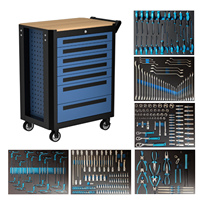 Prix compétitif pour un chariot à outils en métal avec 7 tiroirs, armoire à outils, chariot à outils roulant avec ensemble d'outils