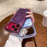 Coque de protection magnétique en acrylique avec boutons métalliques pour iPhone 18 Pro Max, compatible également avec iPhone 17 Pro et 16 Pro Max