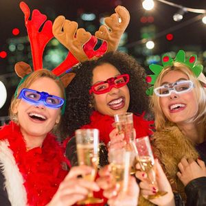 Adults Cosplay Kids Luminous Halloween Accessories Glow in Dark Neon Party Supplies Sunglasses Modes Light up Led <b>Glasses</b> - Product Image 6