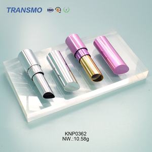 Tube à rouge à lèvres de luxe rose, tube à rouge à lèvres en plastique recyclé, vente en gros, conteneur de baume à lèvres irrégulier en plastique - Product Image 1