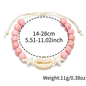 Seashell <b>Bracelet</b> With Starfish And Cowrie Shells Adjustable Women's Jewelry For Vacation Gift Unisex Fashion <b>Beaded</b> <b>Bracelet</b> - Product Image 4