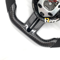 Volant en cuir personnalisé avec fibre de carbone véritable et LED pour Ford Mustang GT S197 2005 2006 2007 2008 2009