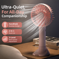 Mini-ventilateur portable USB rechargeable 3 vitesses avec support de téléphone, vente en gros d'usine, personnalisable