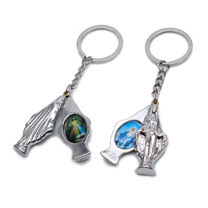 Llavero 3D de la Virgen María, Colgante de Metal de Aleación de Zinc, Regalo Religioso, Joyería Hecha a Mano - Product Image 3