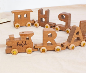 <span class=keywords><strong>Tren</strong></span> de Madera Personalizado, Juego de <span class=keywords><strong>Tren</strong></span> de Madera, Juguetes de Madera para Niños Pequeños, Juguetes Sensoriales para Niños, Regalos Personalizados para Niños - Product Image 4