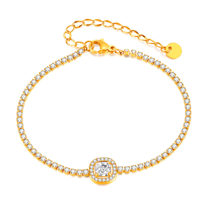 Wholesale Fashion Crystal Zircon Bracelet Stainless