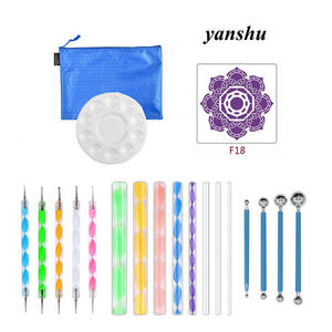 曼陀罗打点工具套装笔打点工具曼陀罗模板绘画工具用于绘画岩石、着色、绘画 - Product Image 4