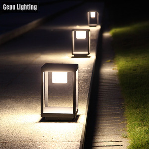 Lampe de jardin LED Gepu Lighting, lampadaire extérieur en aluminium carré, résistant à la pluie, pour jardin, cour, aménagement paysager - Product Image 2