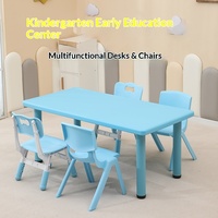 Ensemble table et chaise pour enfants de maternelle au design simple et moderne, table à jouets pour bébé, bureau d'étude en plastique pour la maison