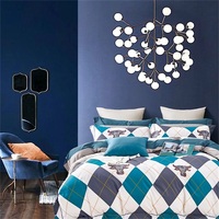 Parure de lit en coton égyptien, ensemble de literie de luxe à carreaux, housse de couette, vente en gros, usine