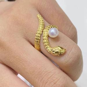 10573DIY Accessoires en perles Anneau en argent S925 vide pour perles rondes de 8-9 mm avec cache, apprêts et composants de bijoux en argent - Product Image 2