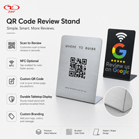 Support de Code QR Personnalisé pour Restaurant en Acrylique, Panneau NFC pour Avis, Support de Menu de Table avec Impression de Logo Gratuite