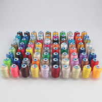 Kit de Fil à Broderie en Gros 80 Couleurs, 550 Yards, Fil Polyester 120D/2 40WT pour Machine à Broderie Domestique et Couture DIY