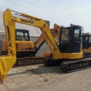 Excavatrice sur chenilles Komatsu PC55MR d'occasion, 5 tonnes, boîte de vitesses moteur PLC, faible nombre d'heures, machines de construction en vente - Product Image 1