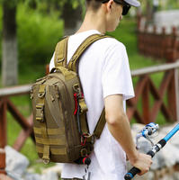 Sac de transport polyvalent pour canne à pêche spinning, sac à dos tactique camouflage, sac à bandoulière et sac à dos multifonctionnel pour activités de plein air transfrontalières