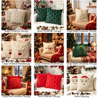 Housse de coussin en fausse fourrure de renne de Noël en gros, brodée de flocons de neige, pour canapé, lit et décoration intérieure