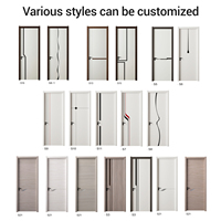Porte intérieure moderne en bois massif mélaminé pré-assemblée personnalisable, écologique, étanche et insonorisée pour la maison