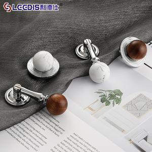 LCCDIS French Style Cabinet Handle Round Brass Wardrobe <b>Door</b> <b>Knob</b> Durable Furniture Hardware - Product Image 1