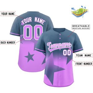 Camiseta de Béisbol Personalizada con Degradado, Unisex para Adultos, Absorbente de Humedad, con Nombre, Número y Nombre del Equipo Personalizados, Diseño Sublimado - Product Image 2