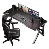 Bureau d'ordinateur compact en MDF non pliable pour le bureau à domicile et les configurations de jeu, idéal pour les petits espaces