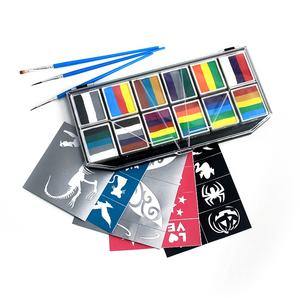 12 لونًا علامة تجارية خاصة مجانية نباتية بألوان متعددة من نوع "Vegan" احترافية بتقسيم كعك الباستيل كحل للوجه والجسم المنشط بالماء - Product Image 5