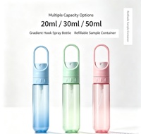 Flacon pulvérisateur à crochet de 20 ml, flacon vide pour désinfectant pour les mains, mini flacon de parfum à brume fine, rechargeable, portable pour les voyages, recyclable pour animaux de compagnie
