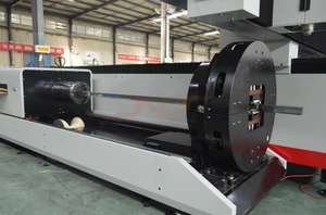 2023 ad alta frequenza piastra e tubo integrato macchina di taglio laser tubo laser macchina di taglio lxshow fibra lasercutting macchina - Product Image 3