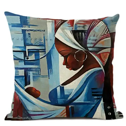 G&D Vintage European Style Art Pretty Girl Bed Linen Custom Cushion Cover 45x45