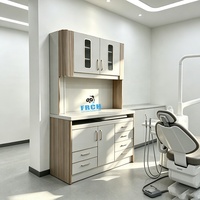 Armoire mobile à cinq tiroirs pour compresseur d'air de laboratoire dentaire avec porte-gobelets suspendus pour stérilisation médicale complète