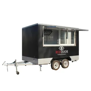 JX-FS300 Square Black Street Trailer Makanan Trailer Trailer untuk Pasar Eropa