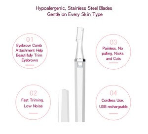 2022 elettrico sopracciglio trimmer barba Trimmer viso mento sopracciglio rasoio viso capelli trimmer ricaricabile lady epilator - Product Image 6