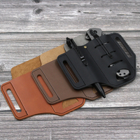 Étui universel pour outils d'extérieur, étui de ceinture portable en PU résistant à l'usure, sac de rangement tactique pour le camping, lampe de poche, couteau, EDC