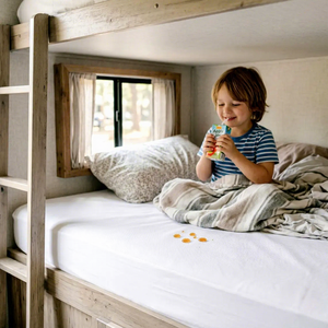 Parure de lit courte de luxe moderne en coton biologique pour <span class=keywords><strong>camping</strong></span>-<span class=keywords><strong>car</strong></span> et caravane, en <span class=keywords><strong>polyester</strong></span>, couleurs et logo personnalisables, 400 fils/cm² - Product Image 4