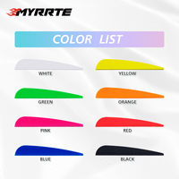 Plumes multicolores en aluminium de 2/3/4/5 pouces sur mesure avec pointes en acier pour flèches DIY pour arc recurve et arbalète