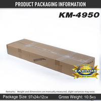 KARLION KM-4950 Rampe pliante en acier et aluminium pour moto et VTT, capacité de 260 kg, outil de chargement portable pour l'extérieur, certifié CE, 12 mois