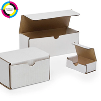 Boîtes d'expédition en carton ondulé blanc pour l'emballage des petites entreprises, boîtes d'expédition écologiques en carton, boîtes cadeaux pliables en papier