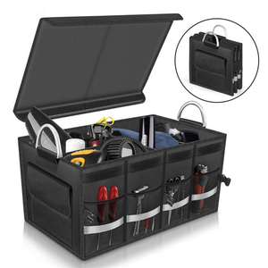 Multi-pocket car trunk organizer car storage box cargo container box trunk bag