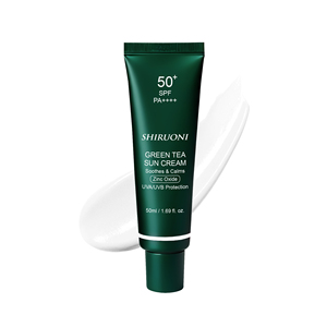 Protetor Solar Natural para a Pele com Chá Verde SPF 50, Creme Protetor Solar para Mulheres, Marca Privada OEM - Product Image 1