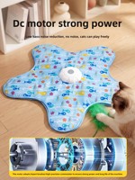 Nuevo Juguete Interactivo Giratorio Inteligente para Gatos, Juguete Automático de Caza y Escondite para Perros con Sonido de Pájaro Biónico para Aliviar la Ansiedad