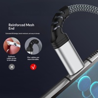 1M 1.5M 2M 3M 5M 8M Kabel Data Tipe-C Berkepala Dua 60w Anyaman Kepang Pengisian Daya Notebook Transfer Pengisian Cepat 6A Pengisian Cepat